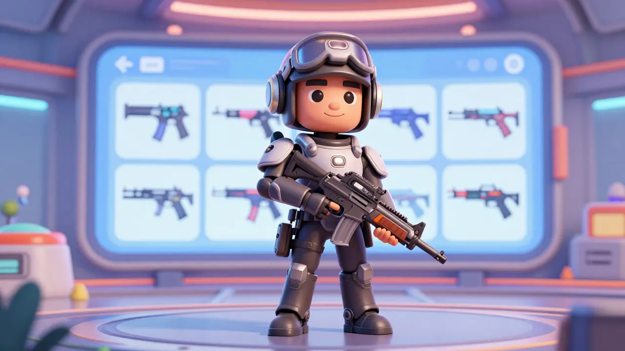A stylized Meta Marine soldier holding a digital weapon next to a mobile app interface