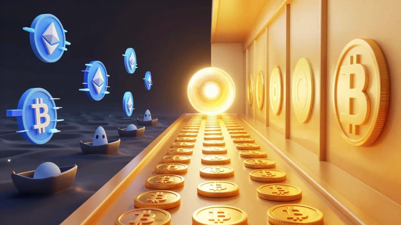 Comparison between disappearing decentralized crypto and the structured Digital Yuan