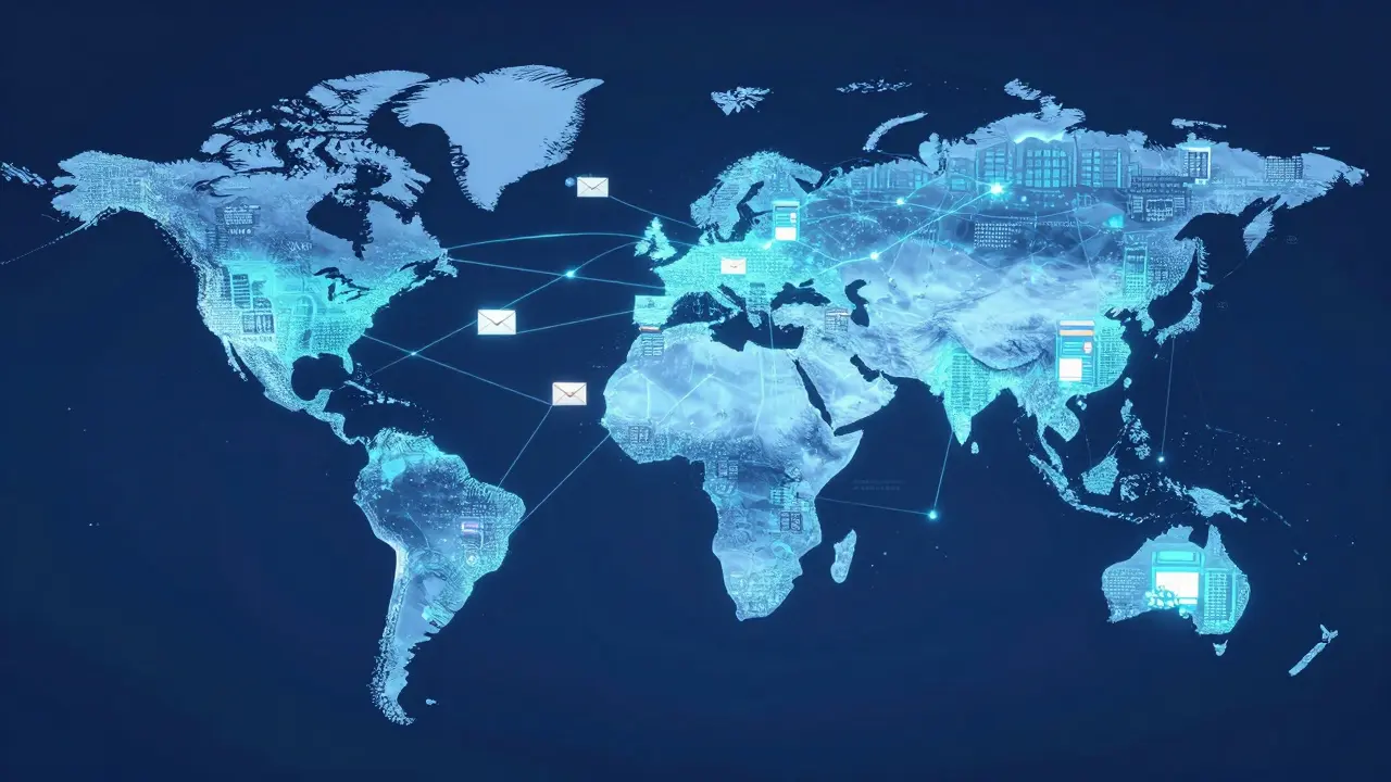 Digital data threads connecting India to a global network of crypto reporting.