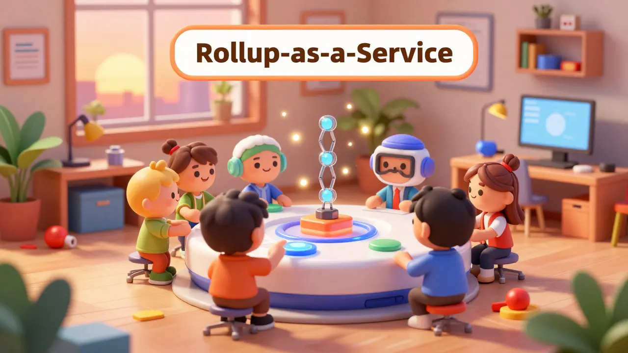 A startup team easily deploys a miniature blockchain from a sleek, user-friendly console.
