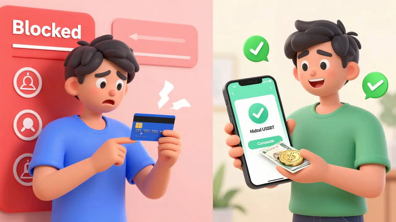 Comparison of blocked global access vs easy local trading