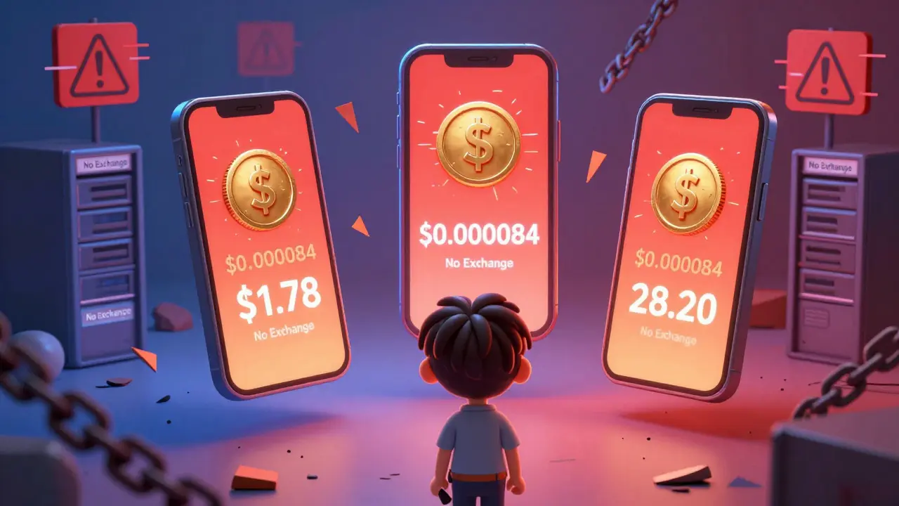 Confused user seeing conflicting crypto prices on phones