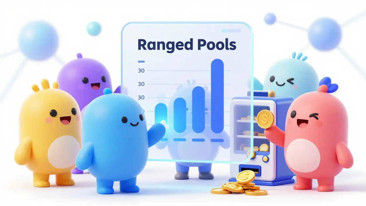 Users managing ranged liquidity pools and enjoying fair trades on Crescent Network.