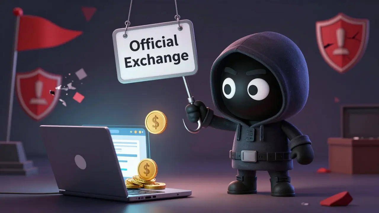 Hacker phishing scam targeting crypto user in Pixar style