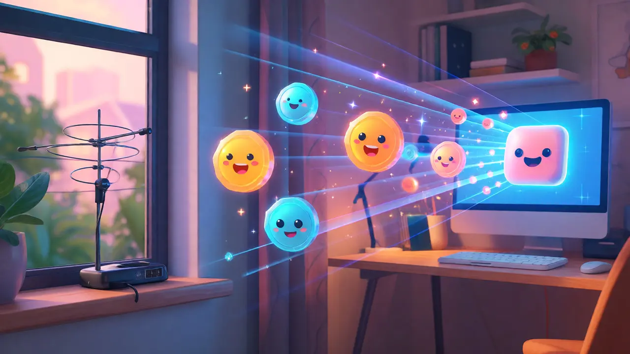 Visualizing signals turning into tokens flowing from hardware to user.
